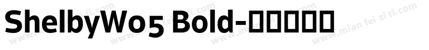 ShelbyW05 Bold字体转换